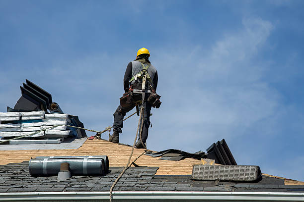 Professional Gutter Installation technician working in Osseo, WI